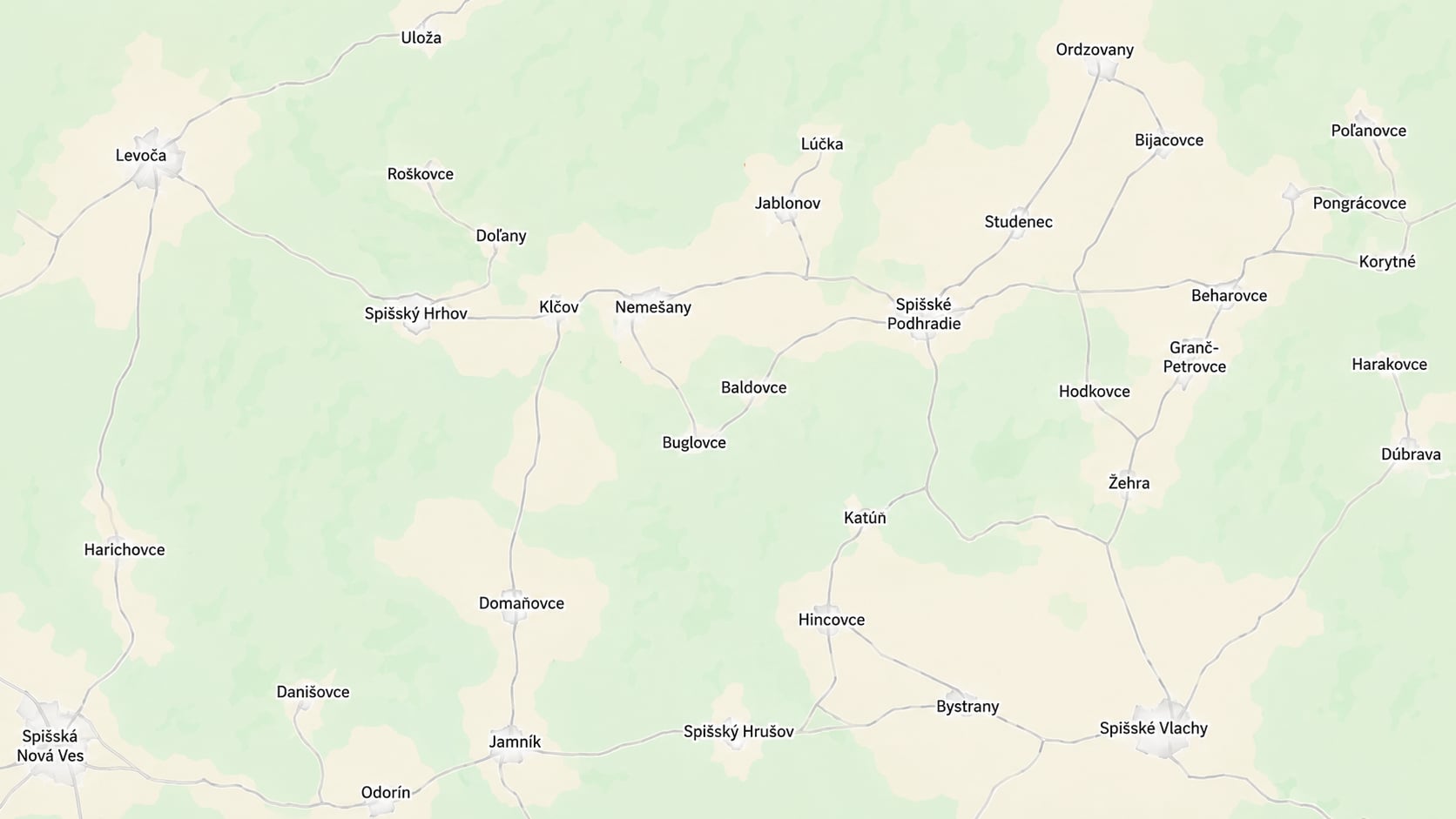 Mapa Spiša
